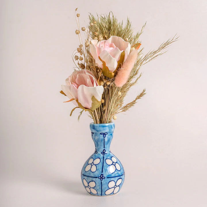 Botanical Charm Mini Vases , Set of 3 - 2.25x4 Inches
