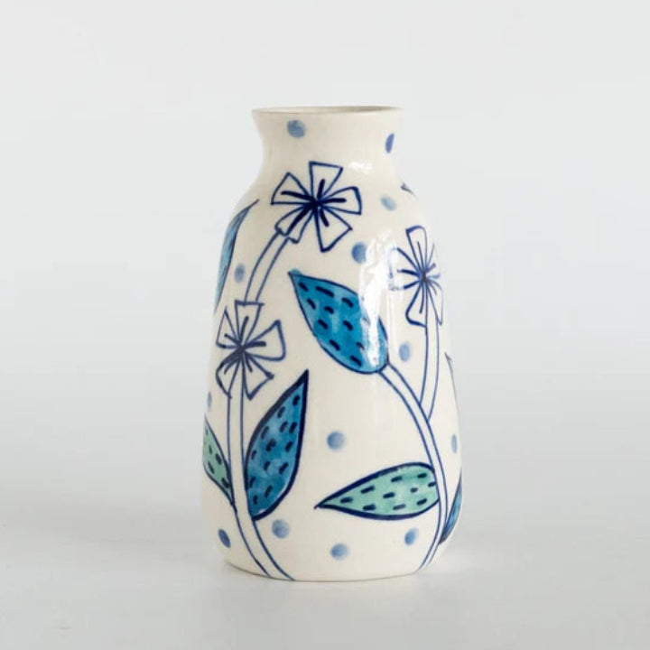 Botanical Charm Mini Vases , Set of 3 - 2.25x4 Inches