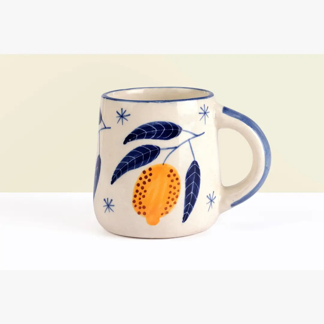 Lemon Breakfast Set | Hand-Painted Ceramic | 3-Piece