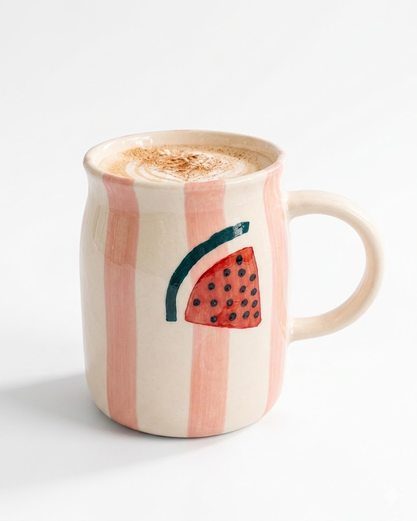Watermelon Stripe Ceramic Mug