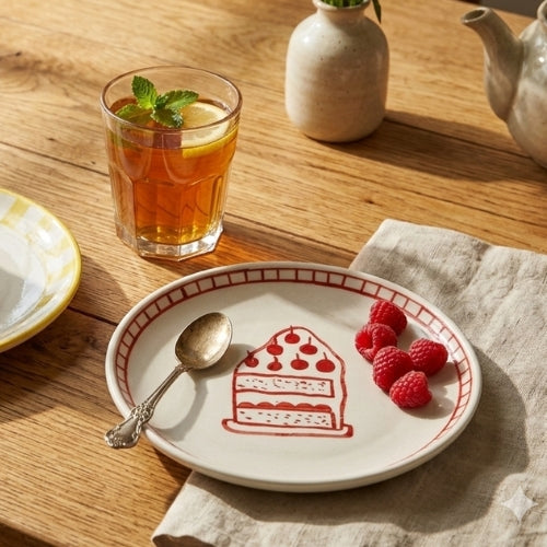 Ceramic Dessert Plates - Celebration , 7 Inches - Set of 4