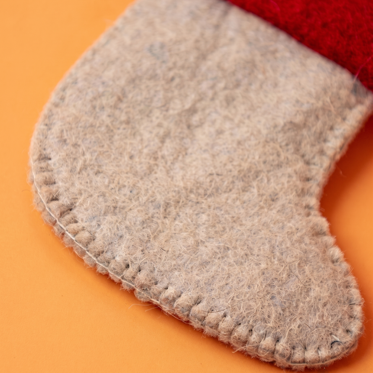 Red Robin Felt Stocking | Embroidered Felt | 20cm | Set Of 2