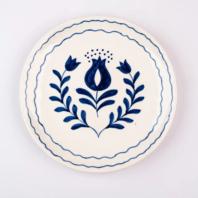 Blue Anaar Snack Plate , 7x7 Inches (Set of 2)