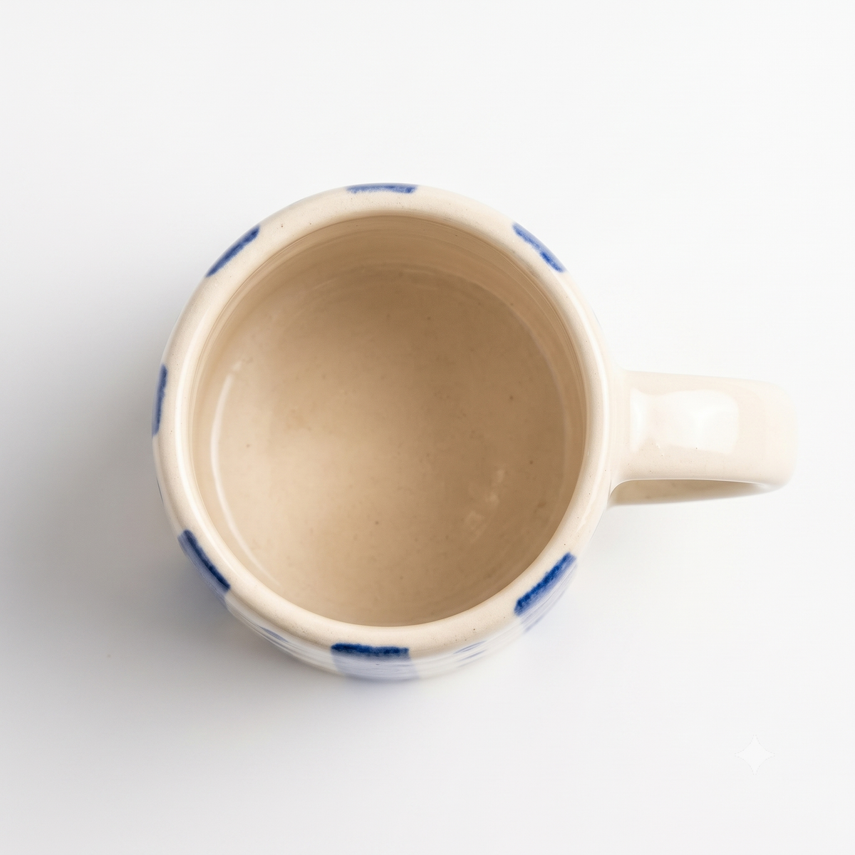 Blue Stripe & Dot Mug | 4 Inch | Set Of 2