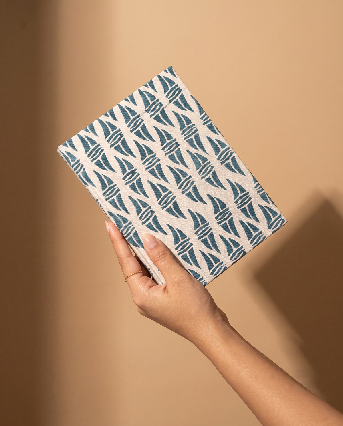 Teal Geometric Sustainable Diary Journal Notebook | A5 Unruled | Set of 2