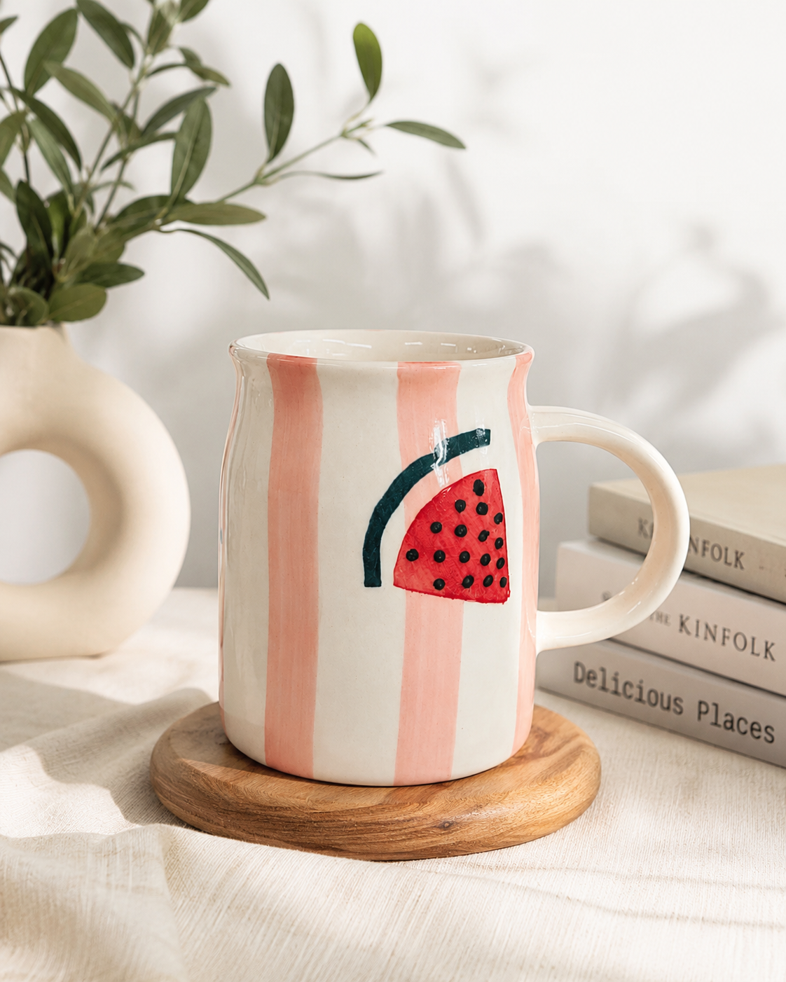Watermelon Stripe Ceramic Mug