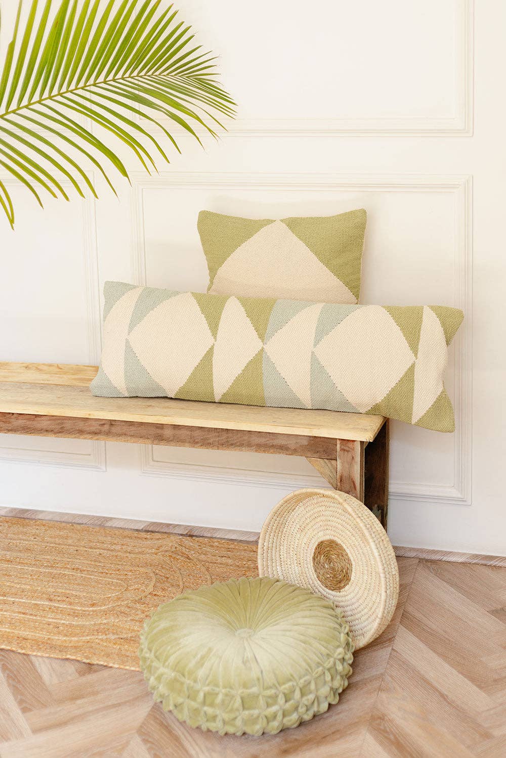 Diamond Accent Pillow, Sage inch | CUSHION COVER ONLY