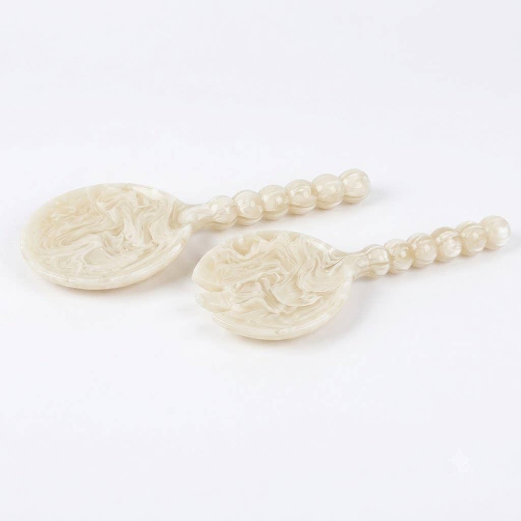 Vanilla Resin Salad Server, Set of 2
