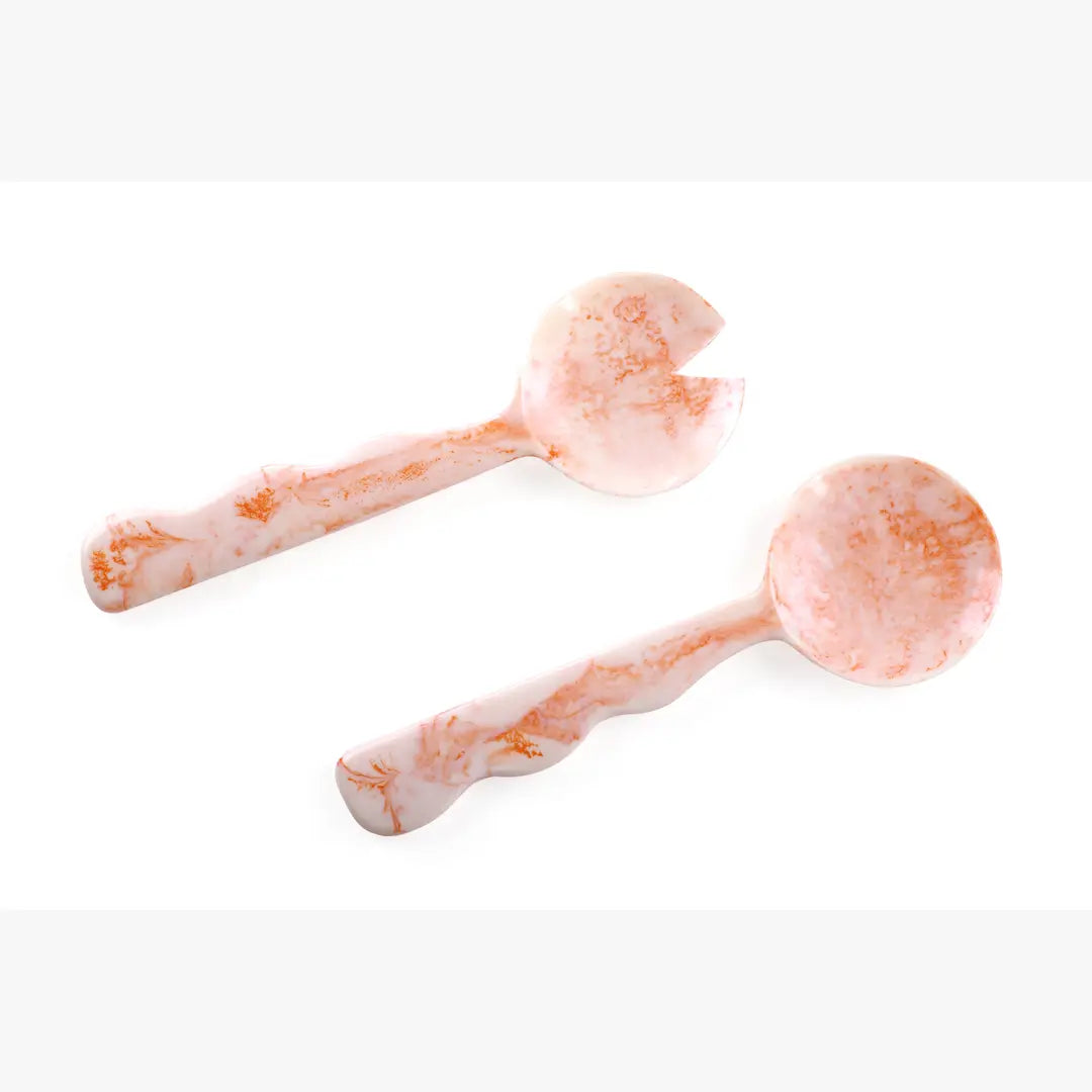Resin Salad Server- Pink (Set of 2), 12.40 x 3.93 Inches