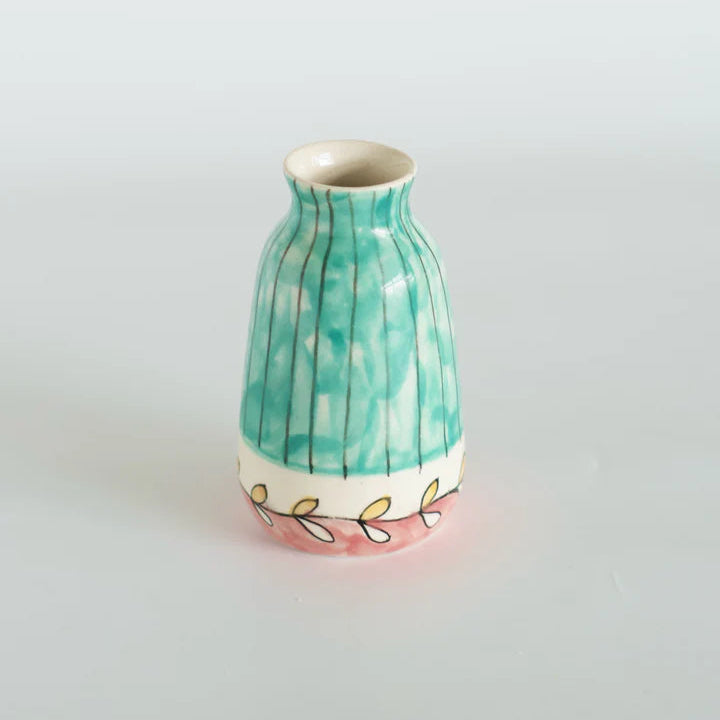 Garden Palette Mini Vases , Set of 3 - 2x4.5 Inches