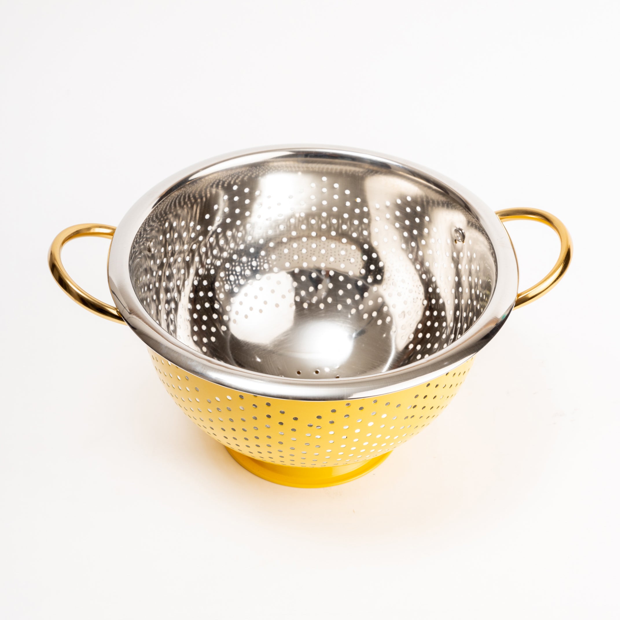Colum Steel Colander, Gold - 13.25 x 10.75 x 6 Inches