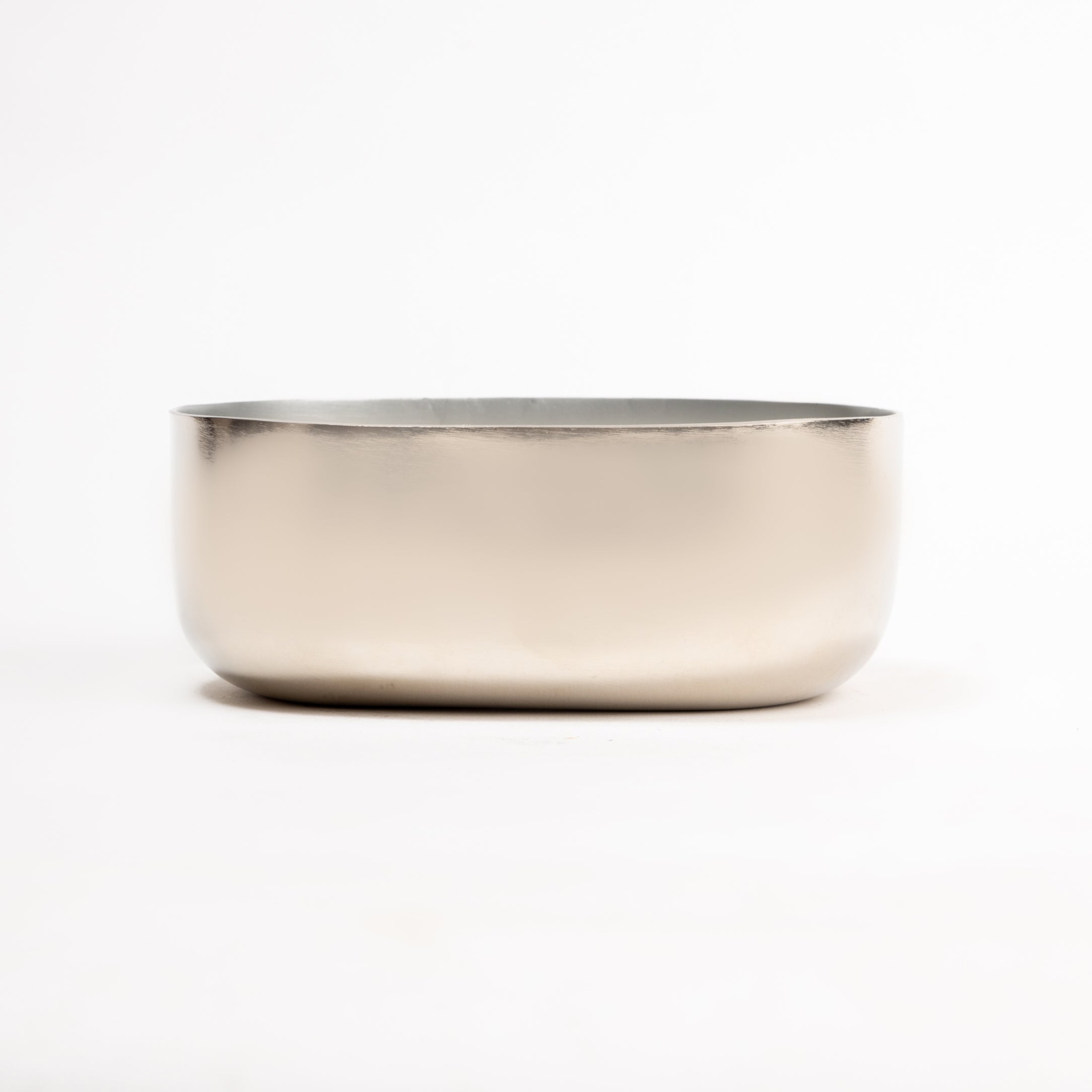 Steel Serveware Bowl, Silver - 6.50 x 4.75 x 2.50 Inches