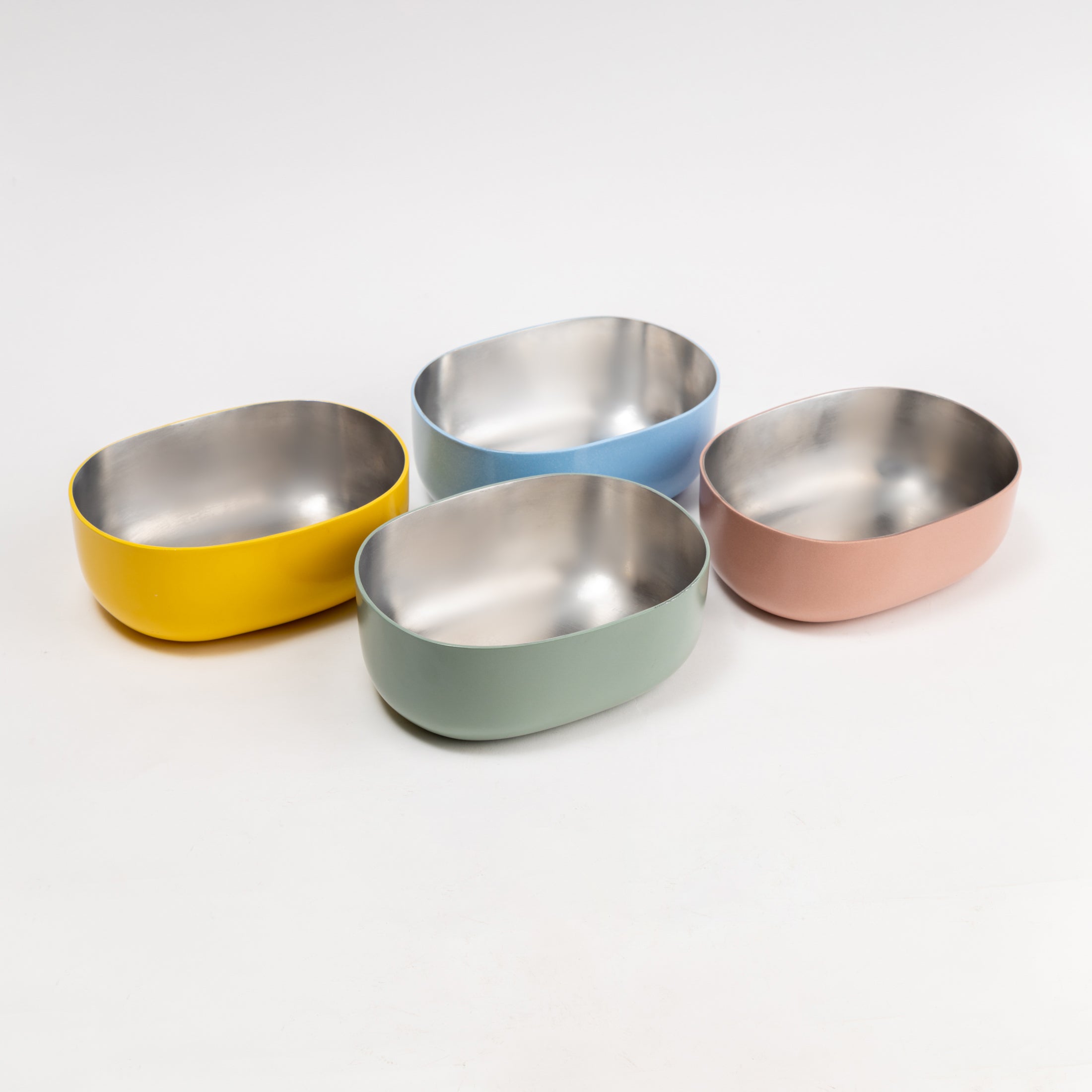 Steel Serveware Bowl, Olive - 6.50 x 4.75 x 2.50 Inches