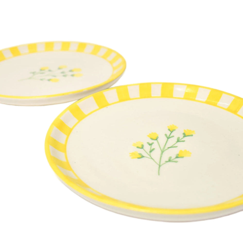 Ceramic Dessert Plates Sunshine Spring 7 Inches Set of 4 - Casa Amarosa