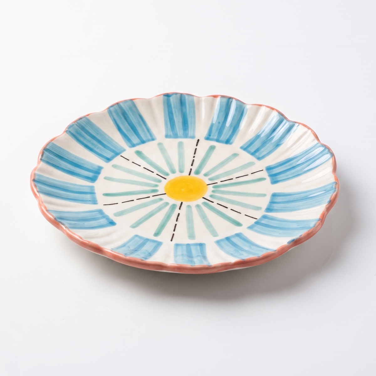 Blue Masquerade Snack & Coaster Plate | Stoneware | Set Of 4