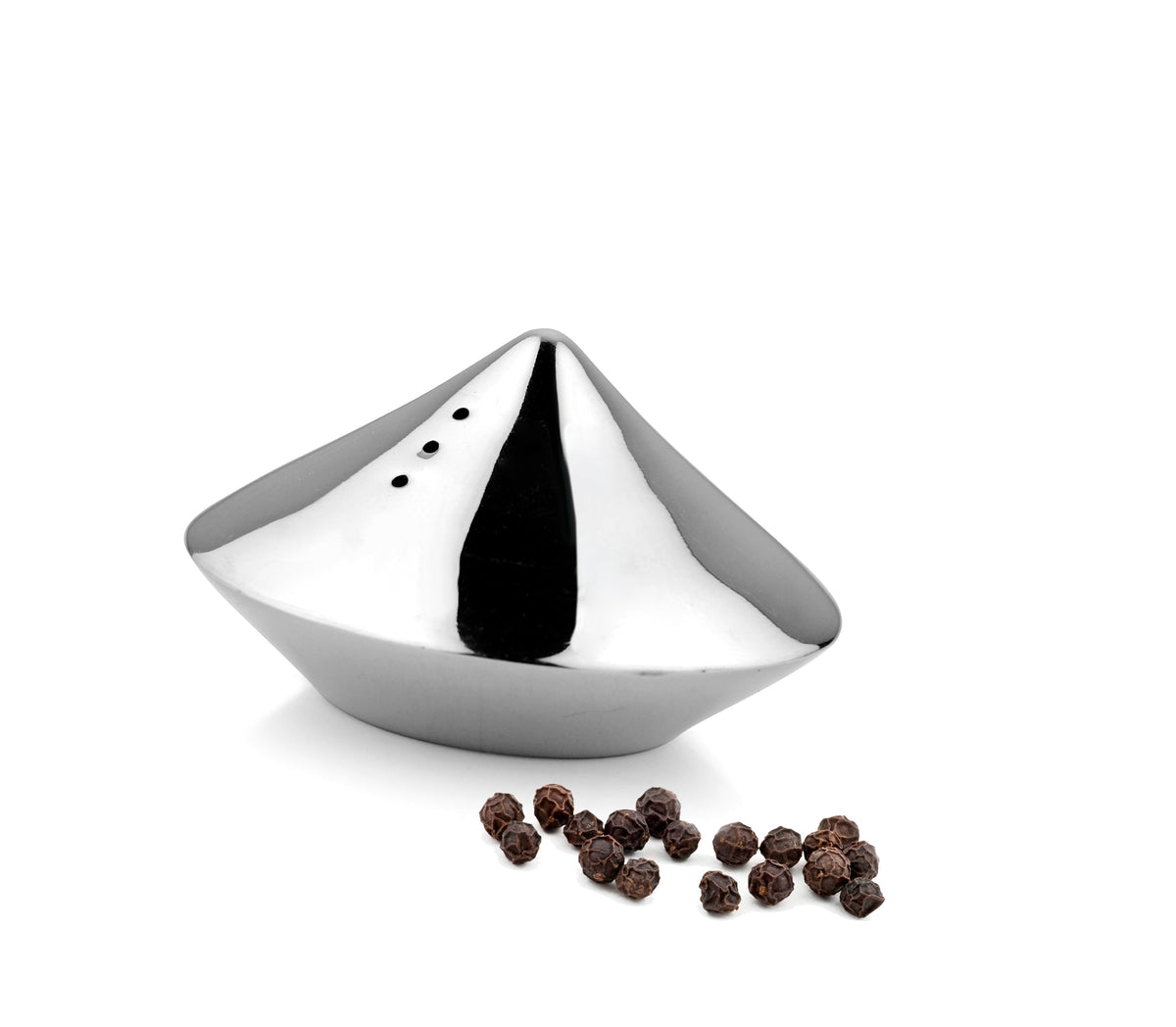 Handmade stainless steel salt and pepper shaker