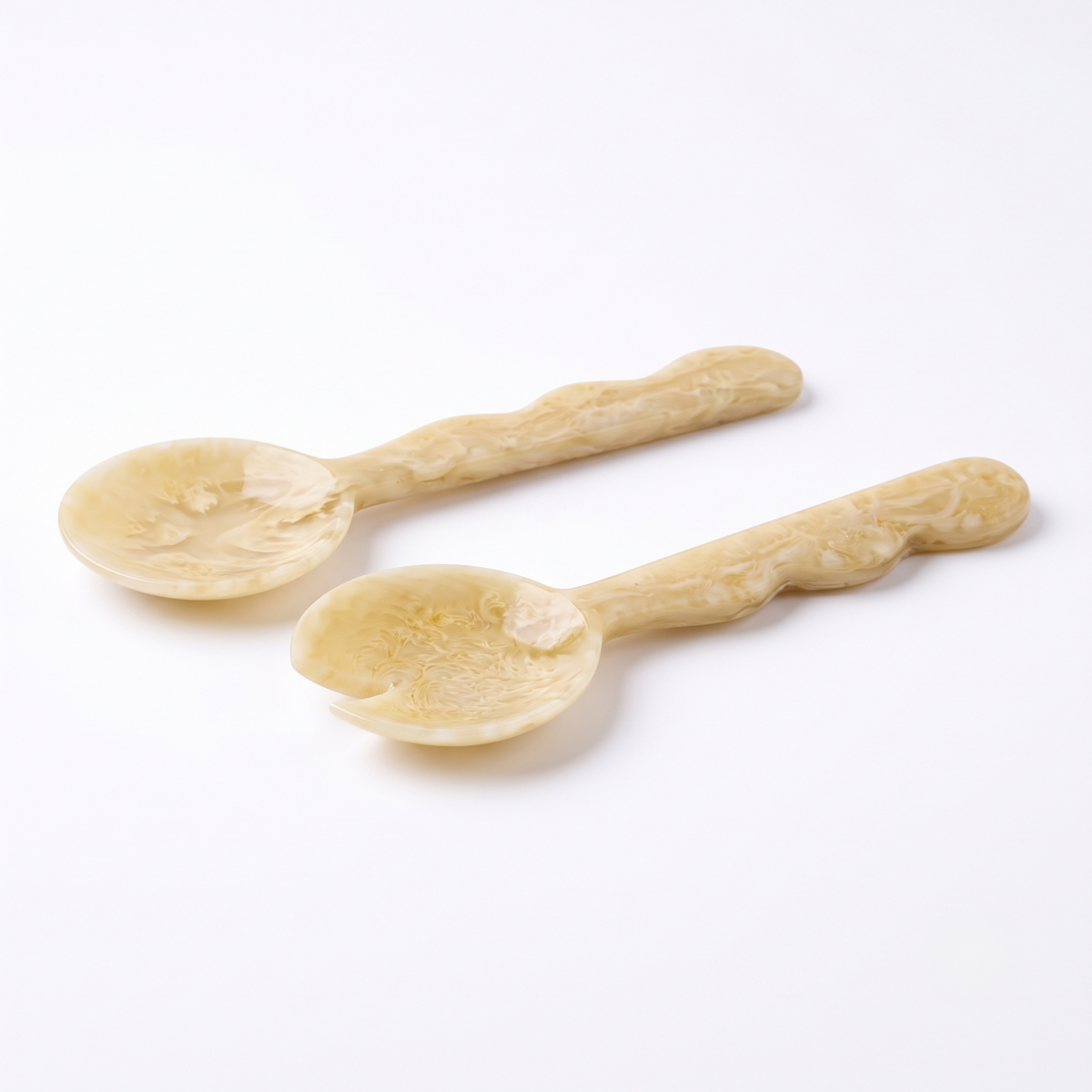 Resin Salad Server Set | Vanilla Hand-Poured | Set of 2