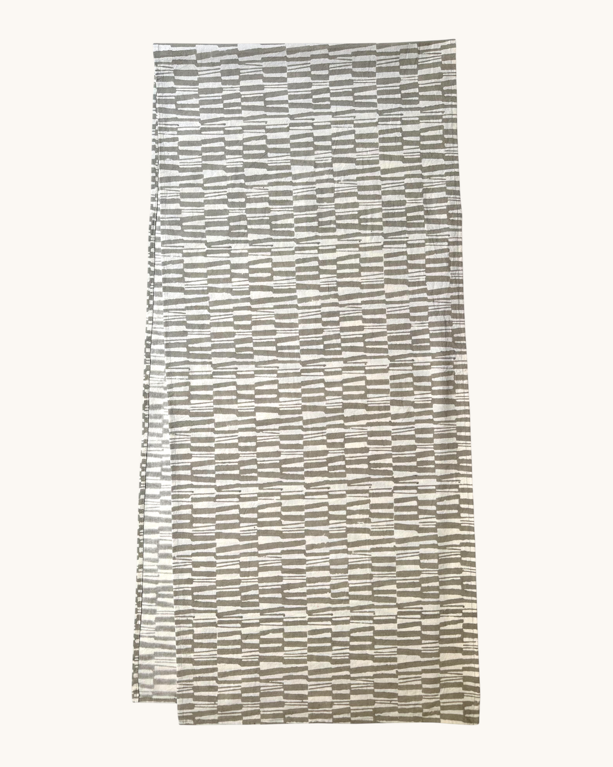 See You Tuesday Table Runner | Block Print Cotton | 17x76.5"