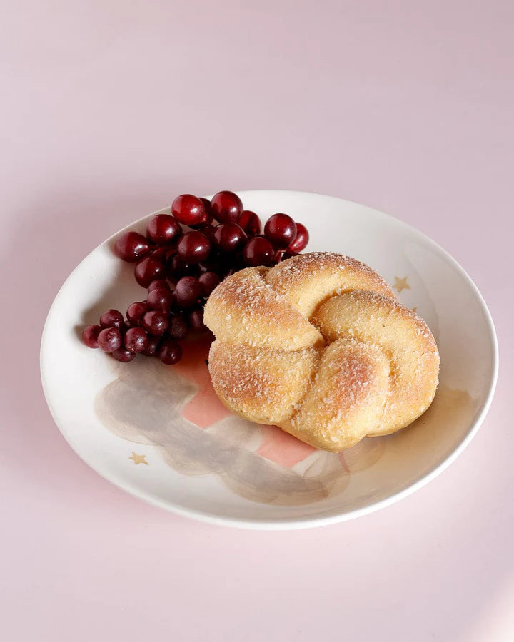 Ellie Handpainted Ceramic Plate - 7.90 x 7.90 x 1 Inches , Set of 4