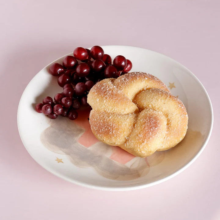Ellie Handpainted Ceramic Plate - 7.90 x 7.90 x 1 Inches , Set of 4