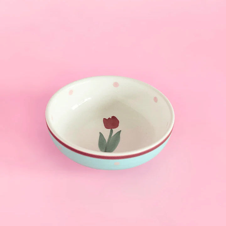 Skylark Handpainted Ceramic Nut Bowl - Set of 4 , 3.15 x 1 Inches