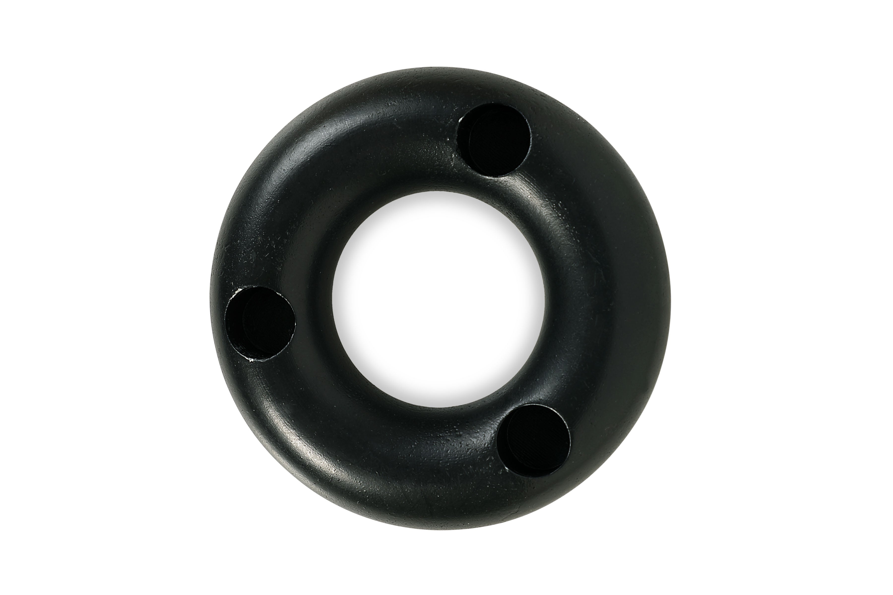 Nordic Donut Style Concrete Candle Holder - Black (Set of 2)