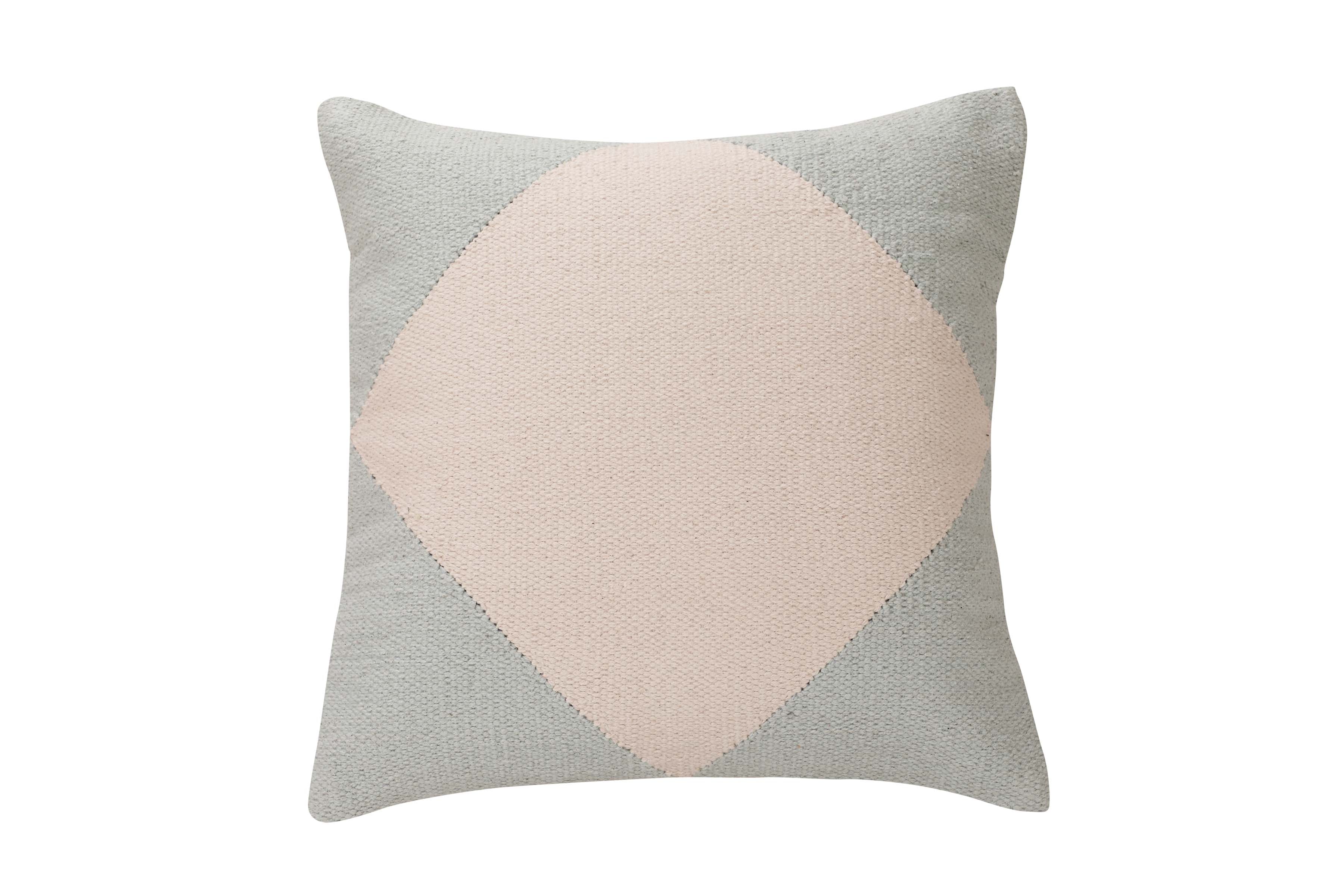 Diamond Accent Pillow, Blue - 18x18 inch