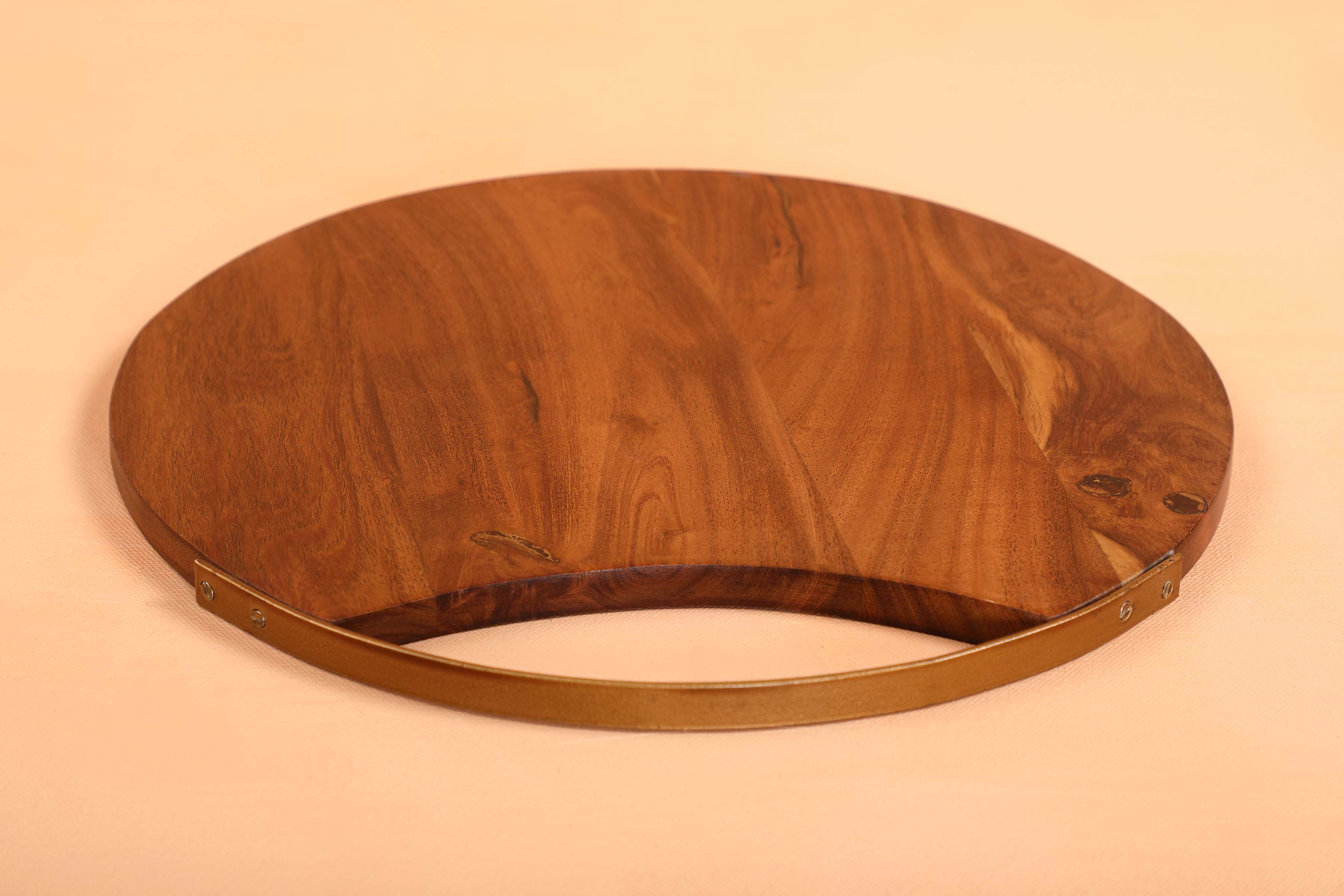 Handmade Wood Charcuterie Board - Round -  12 inches (Set of 2)