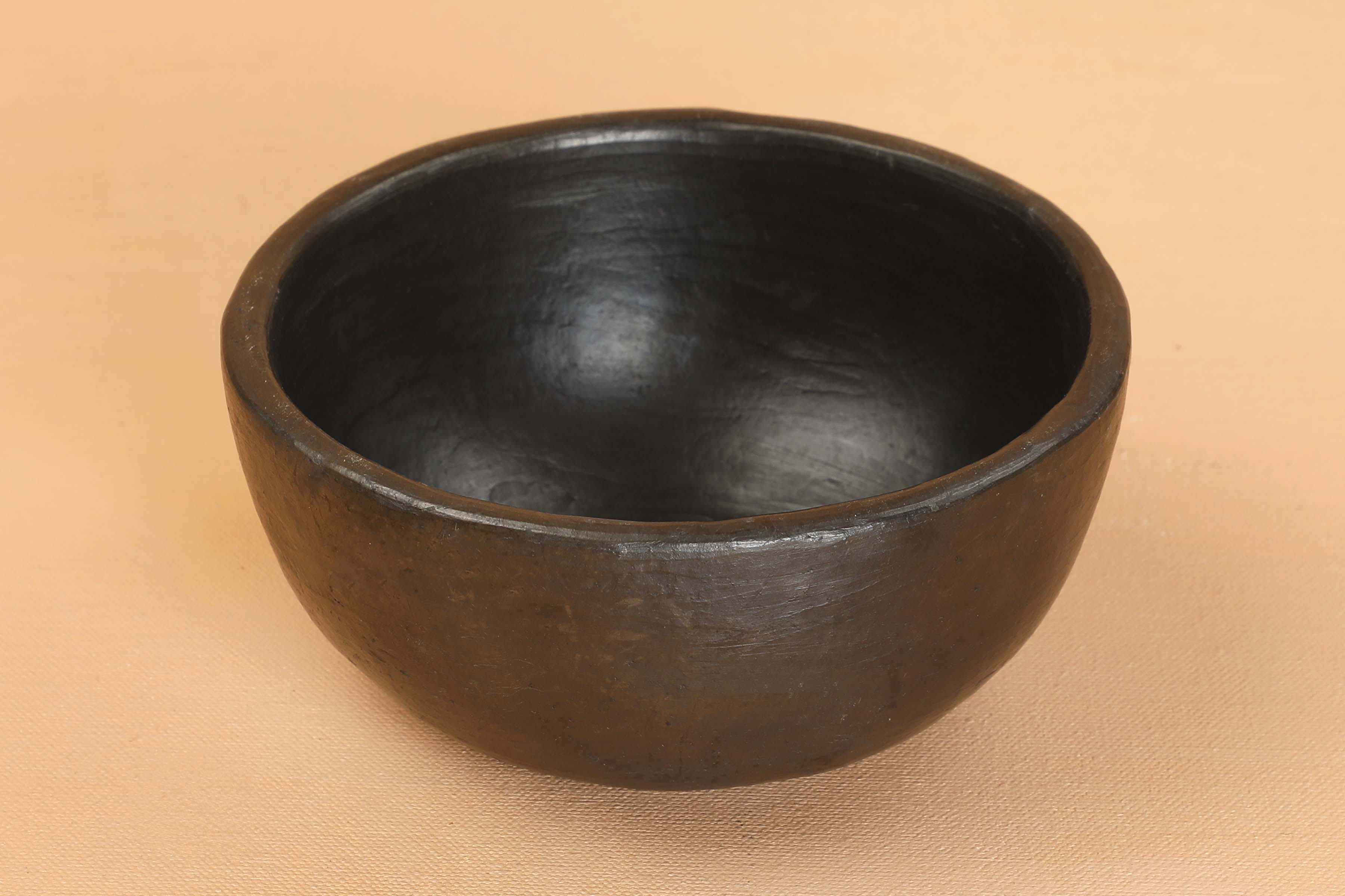 Earthenware Clay Longpi Pottery Bowl, 6x2 Inch (Set of 2)