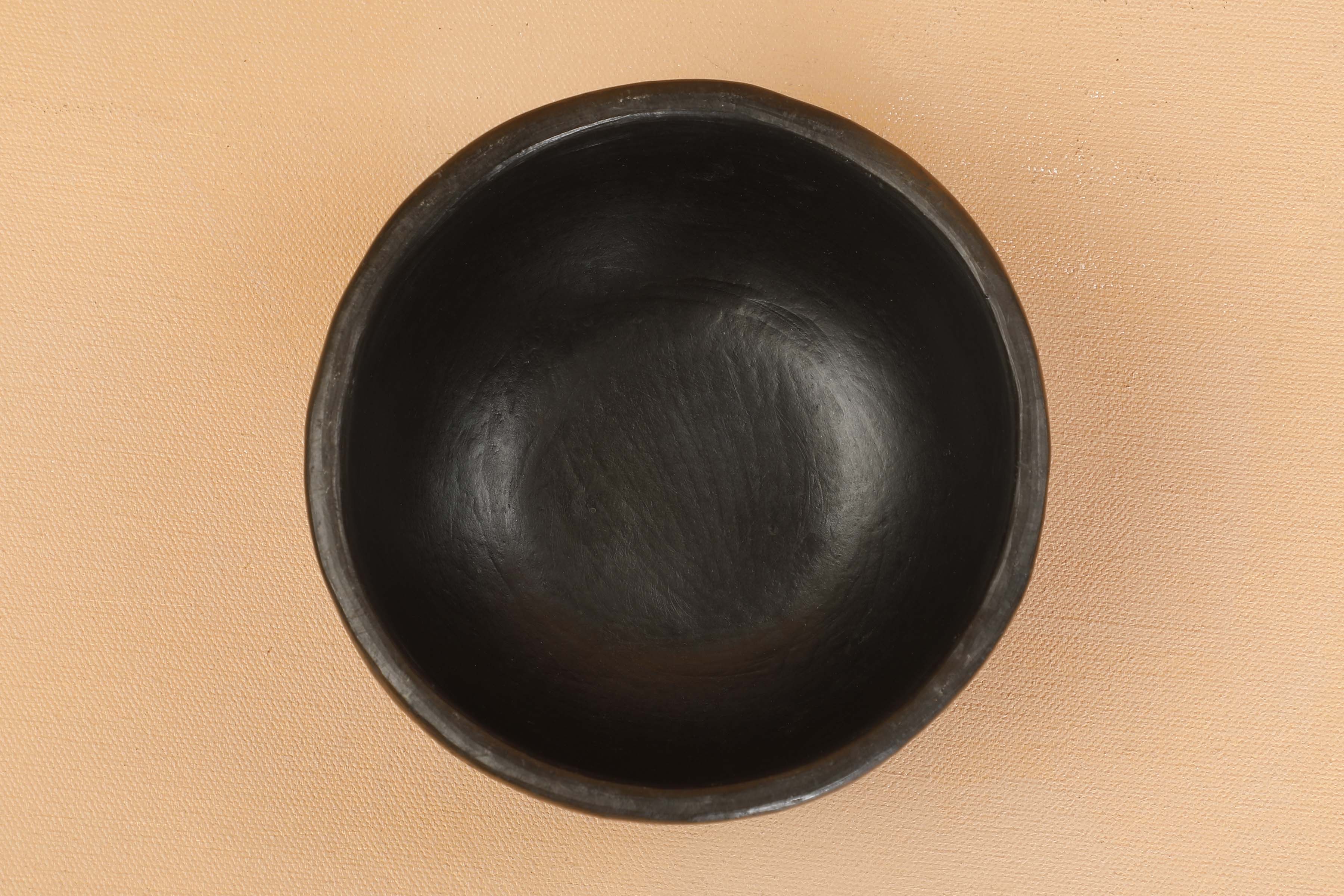 Earthenware Clay Longpi Pottery Bowl, 6x2 Inch (Set of 2)