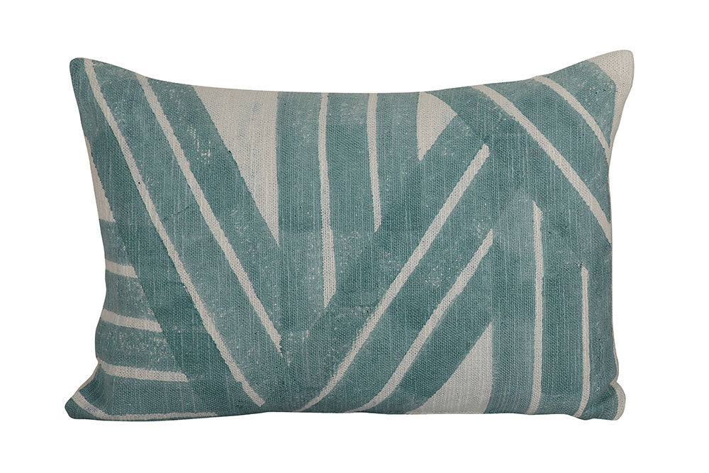 Stripe Sky Throw Pillow, Aqua - 14x20 inch