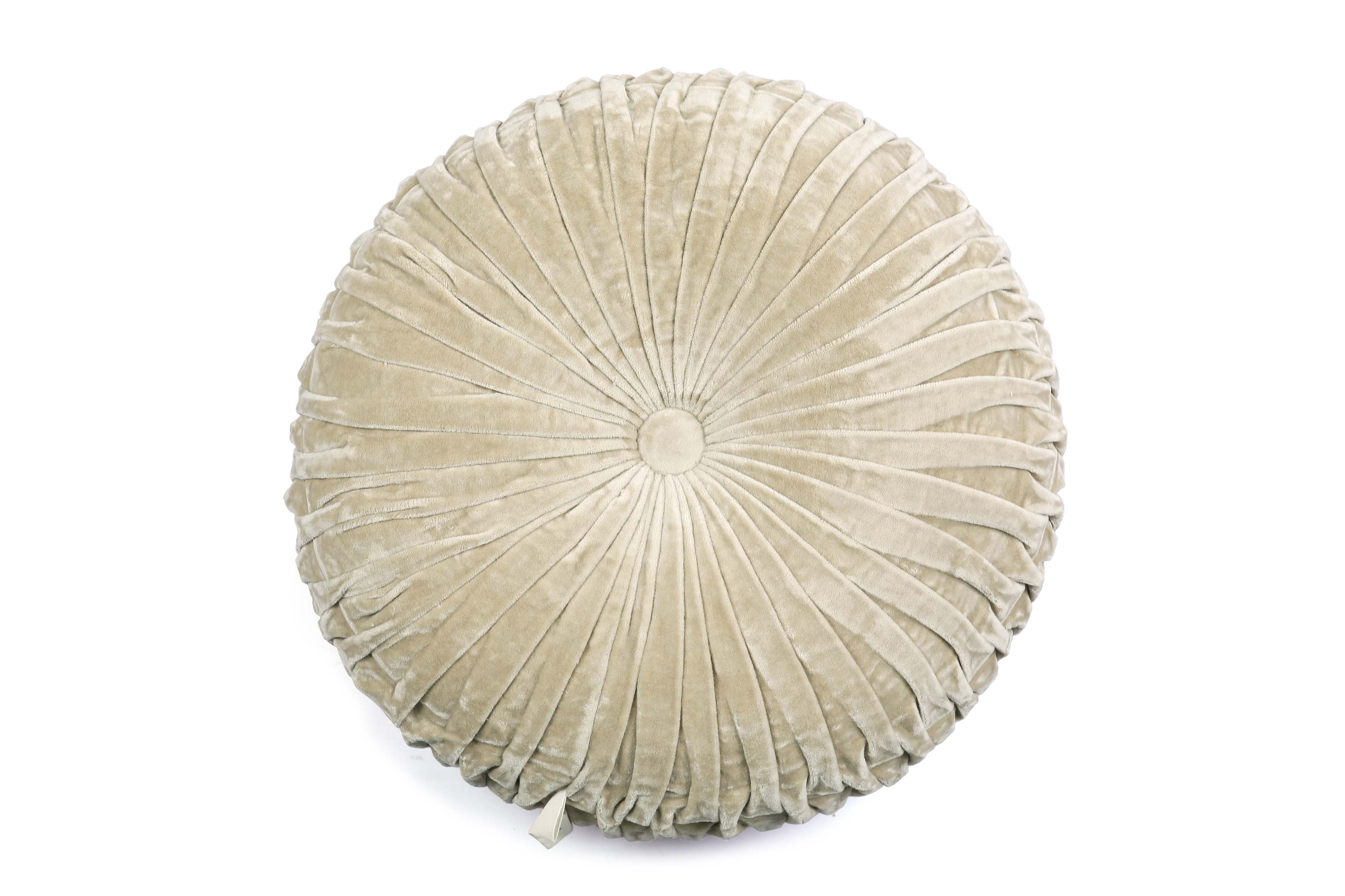 Velvet Round Handmade Pillow Biscotti - 16 Inch