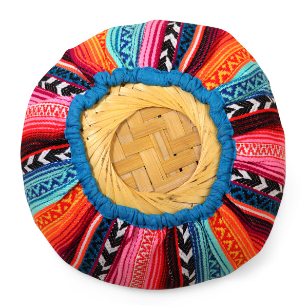 Tortilla Basket With Cane, Multi Arrow- 9 Inches (Set of 2)