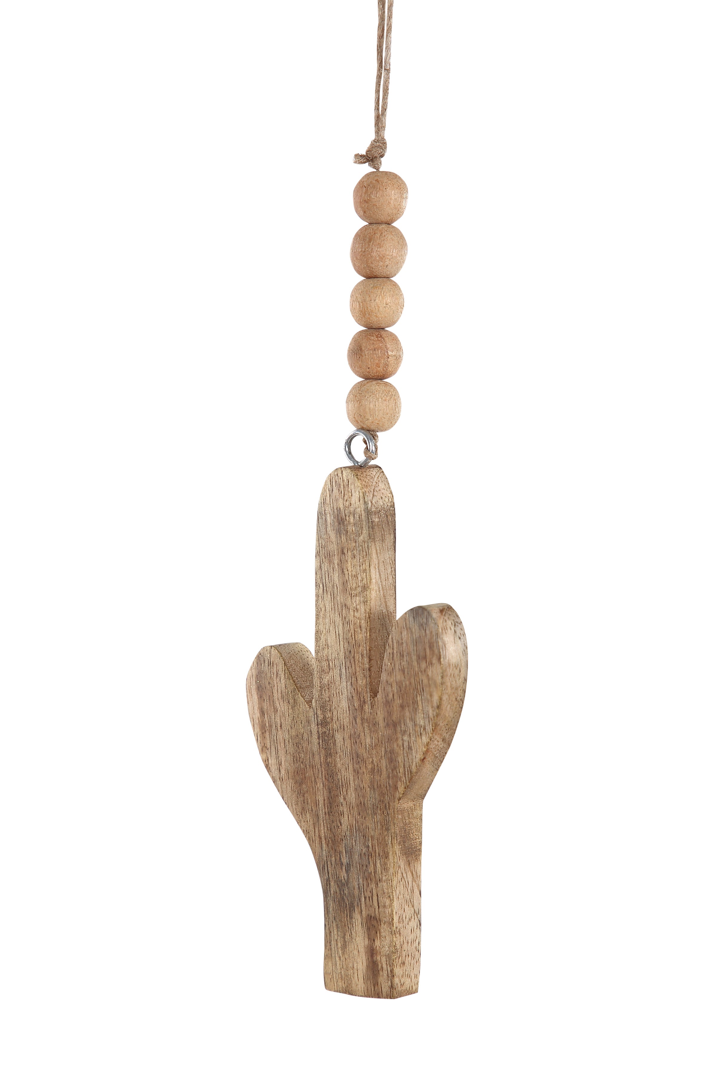 Handmade Wood Christmas Ornament - Cactus - 11 inches (Set of 3)