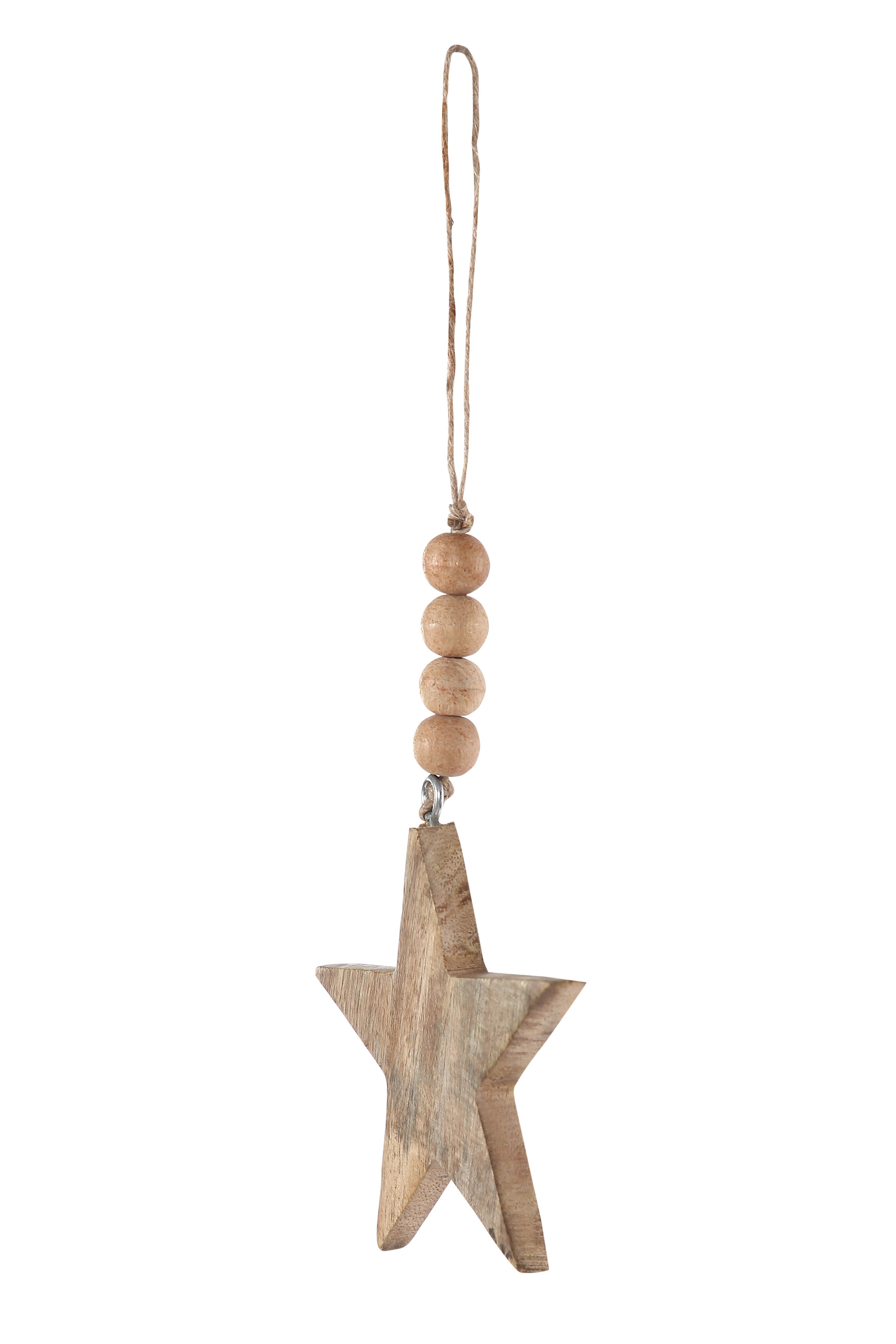 Handmade Wood Christmas Ornament - Star 10 inches (Set of 3)