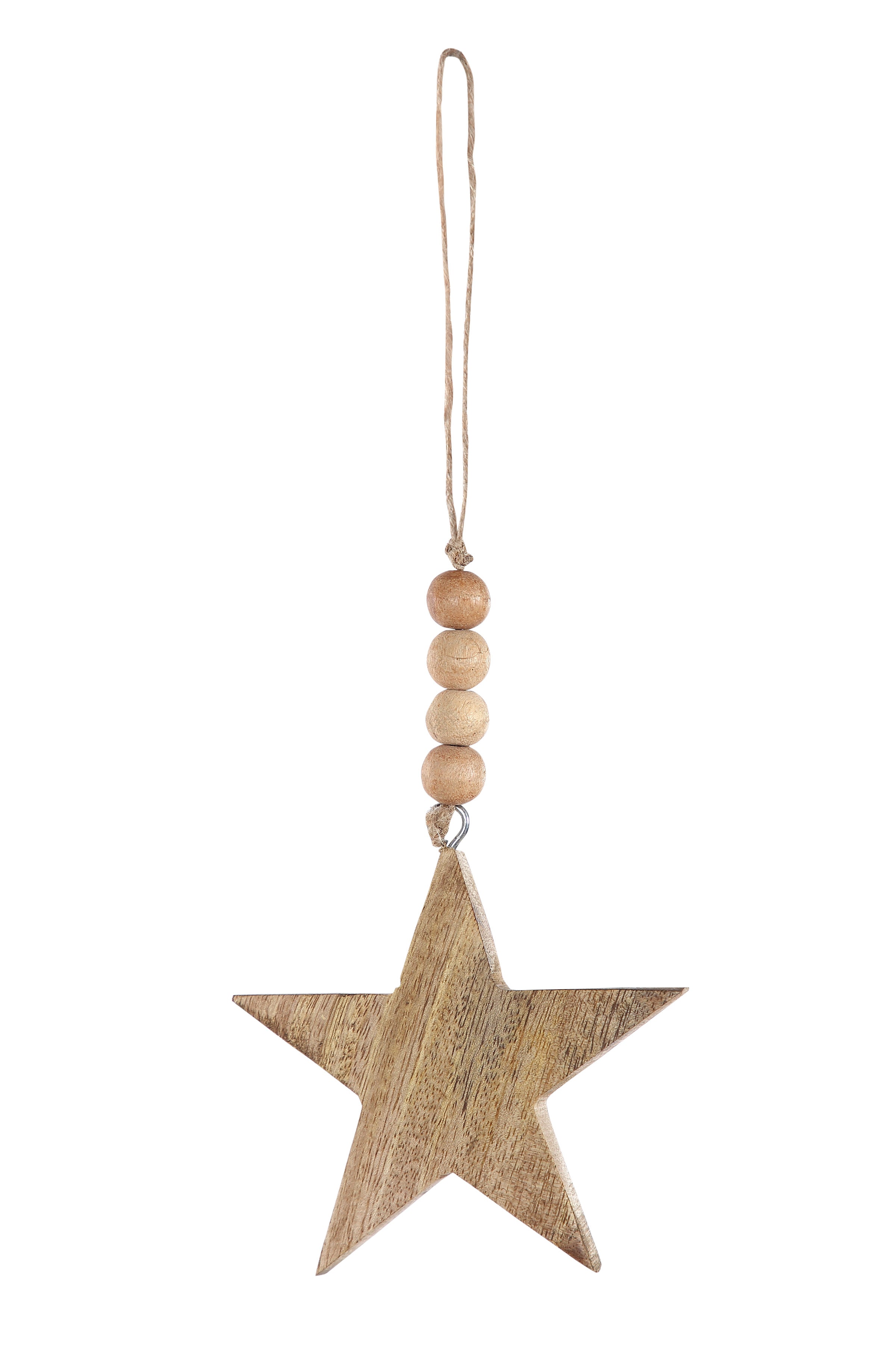 Handmade Wood Christmas Ornament - Star 10 inches (Set of 3)