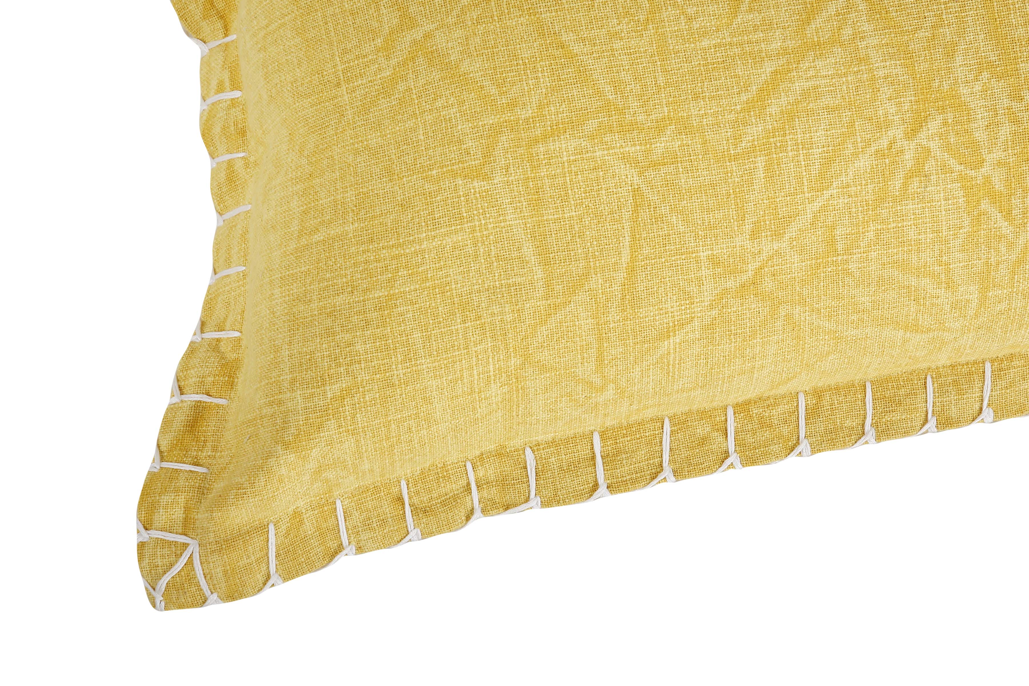 Stone Washed Throw Pillow, Yellow - 21x21 Inch