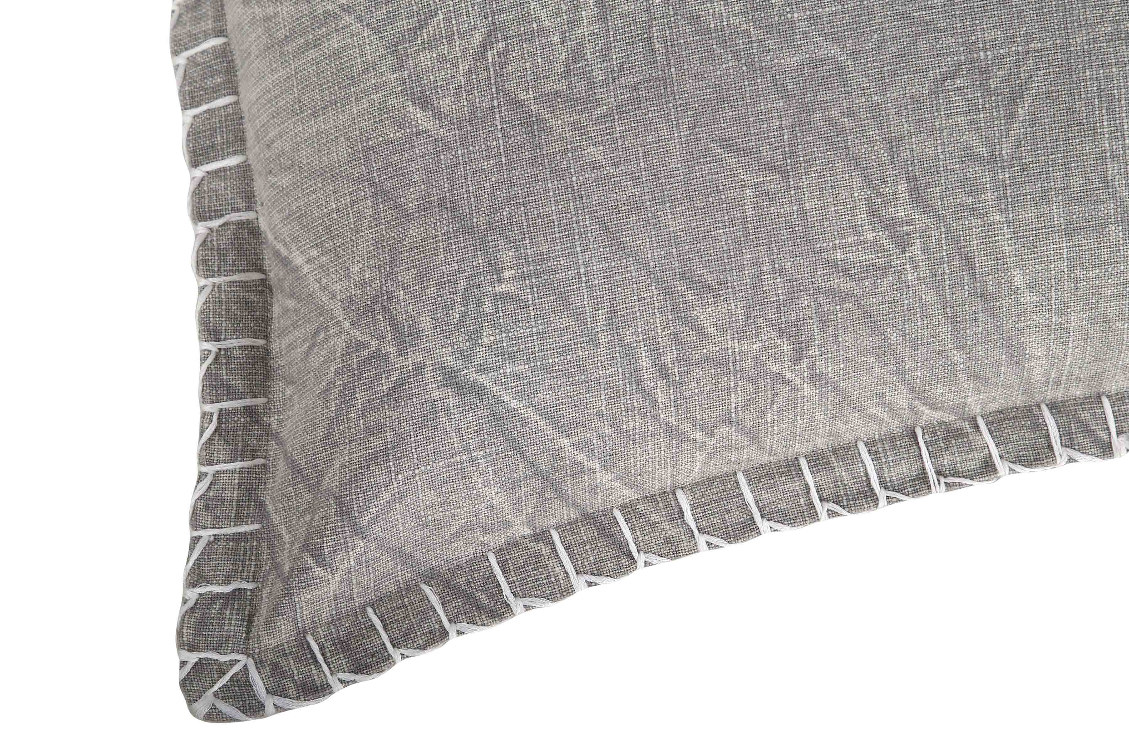 Stone Washed Throw Pillow, Grey - 21x21 Inch