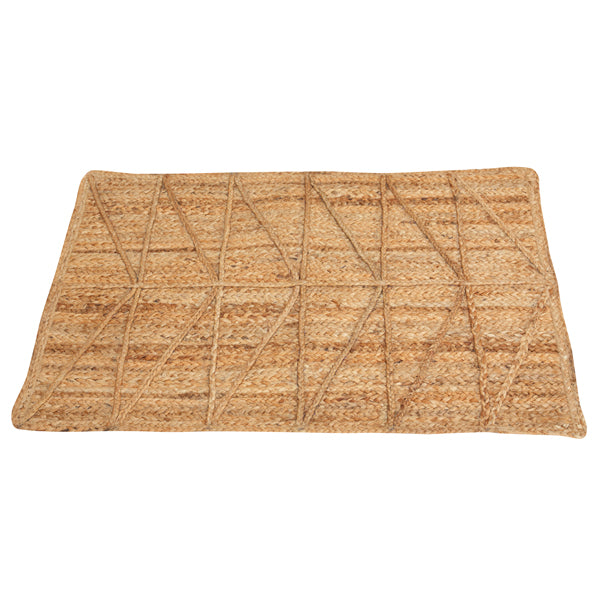 Triangle Jute Doormat Rug, Natural -  2 x 3 ft