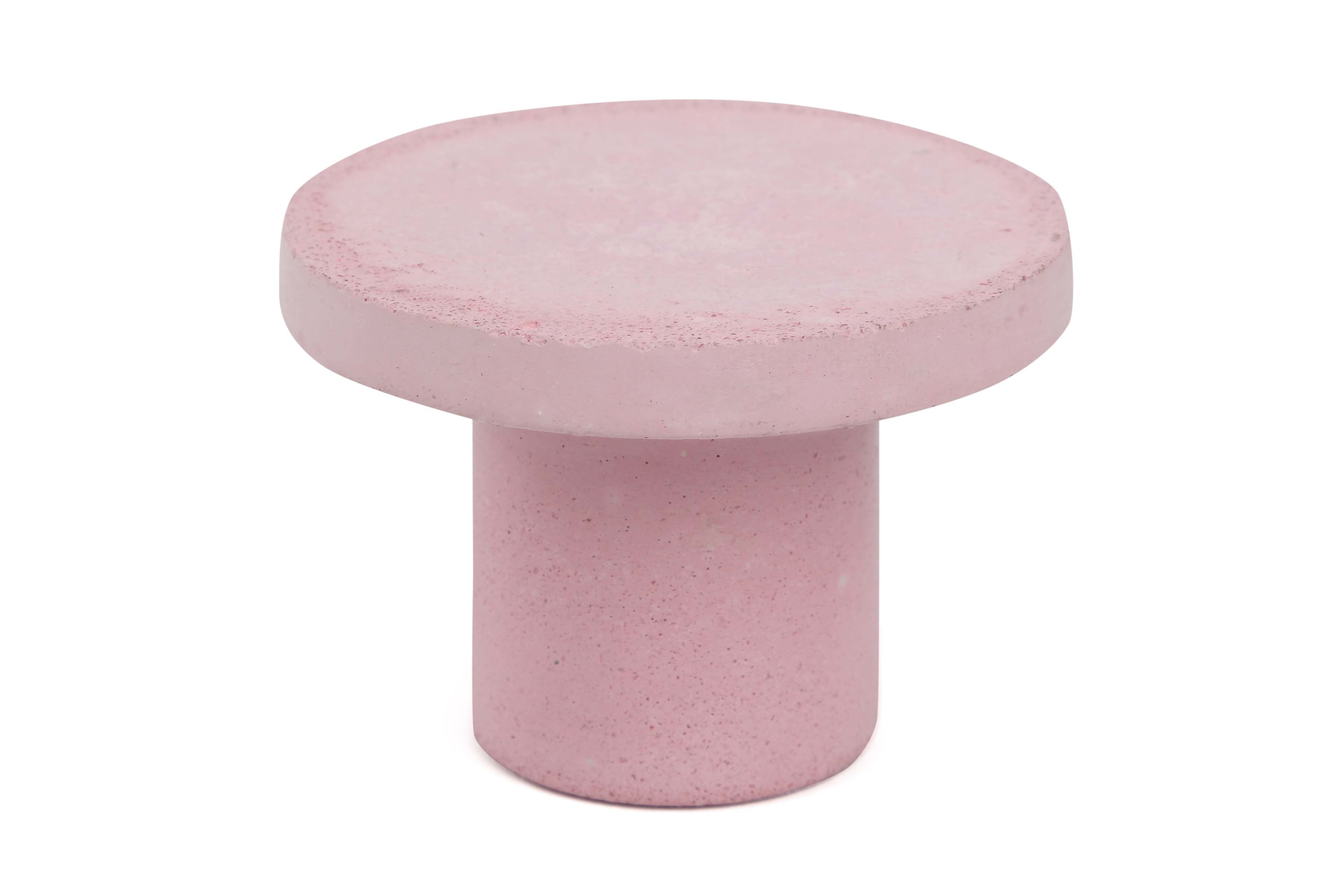 Minimalist Style Concrete Candle Holder - Pink  2x2.5Inch (Set of 2)