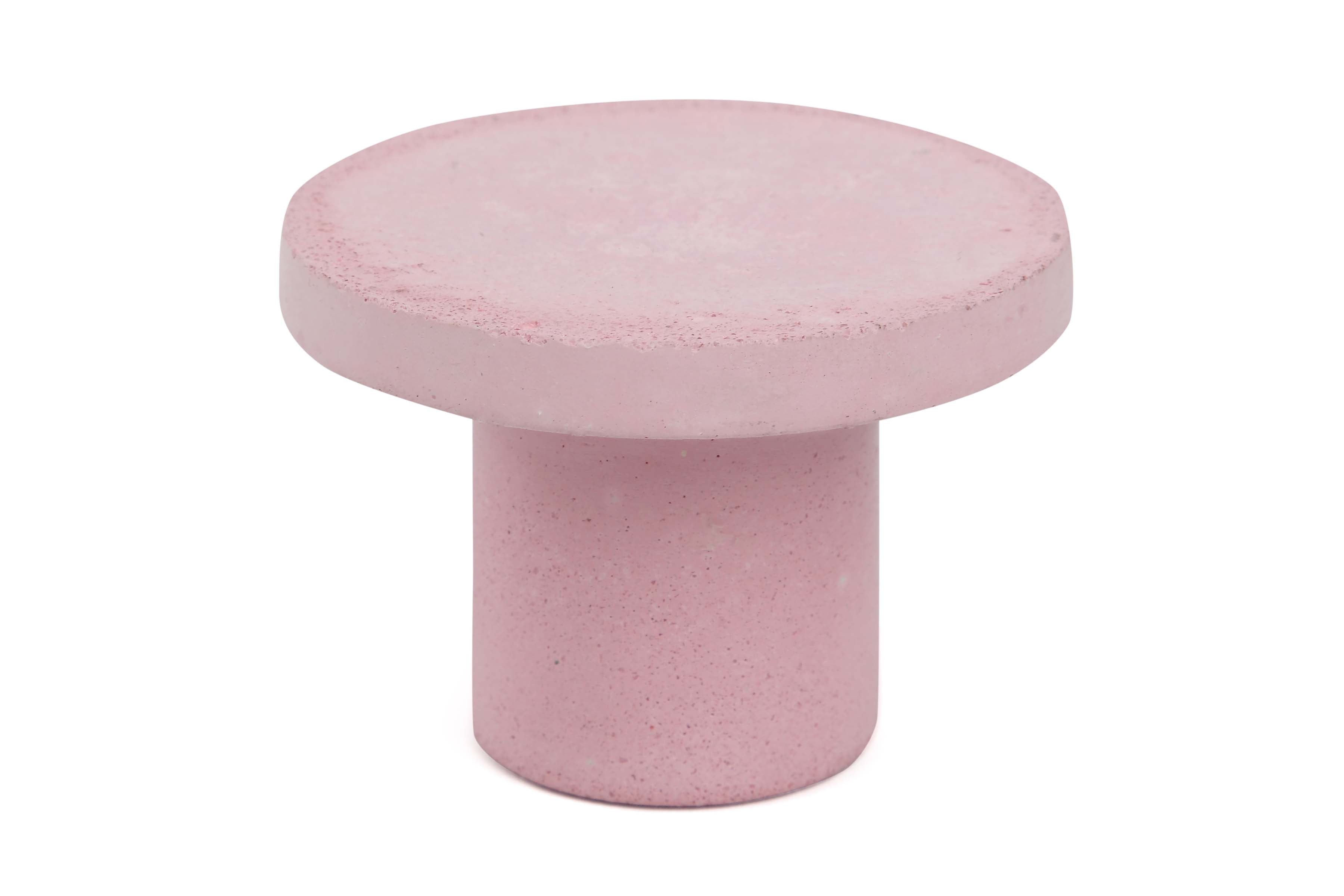 Minimalist Style Concrete Candle Holder - Pink 2x2.5Inch (Set of 2)