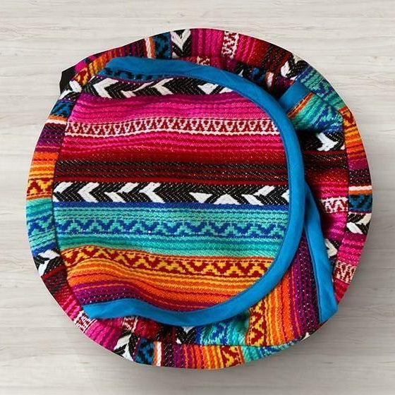 Tortilla Basket With Cane, Multi Arrow- 9 Inches (Set of 2) - Casa Amarosa