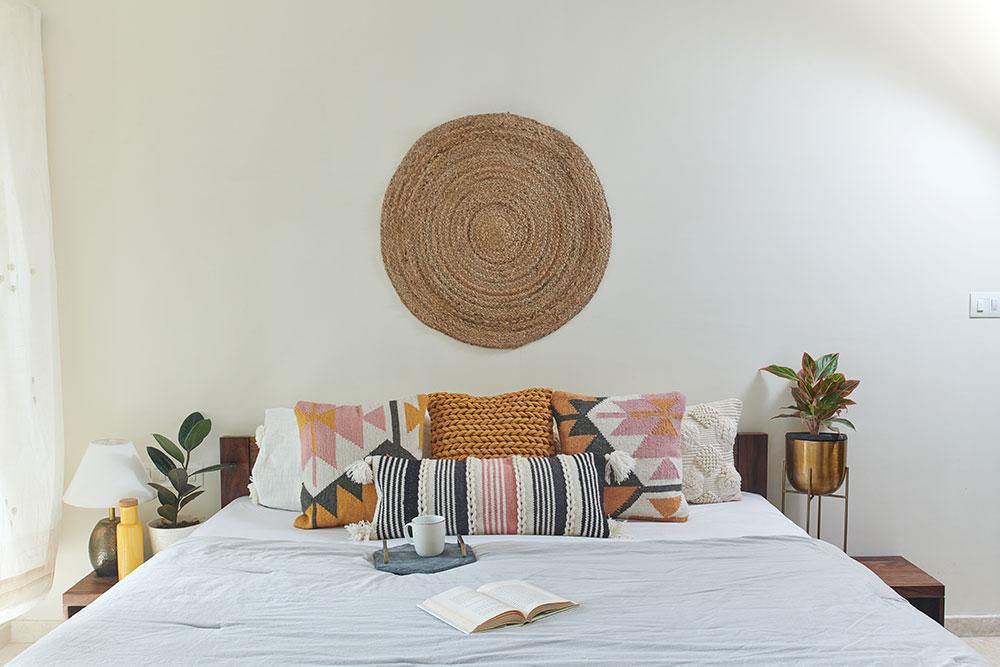 Use Boho Throw Pillows on your bed to elevate your bedroom