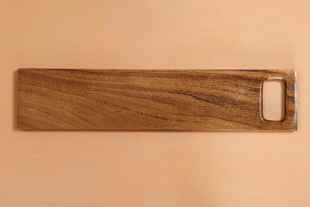 Handmade teak wood charcuterie board from Casa Amarosa Wood Products