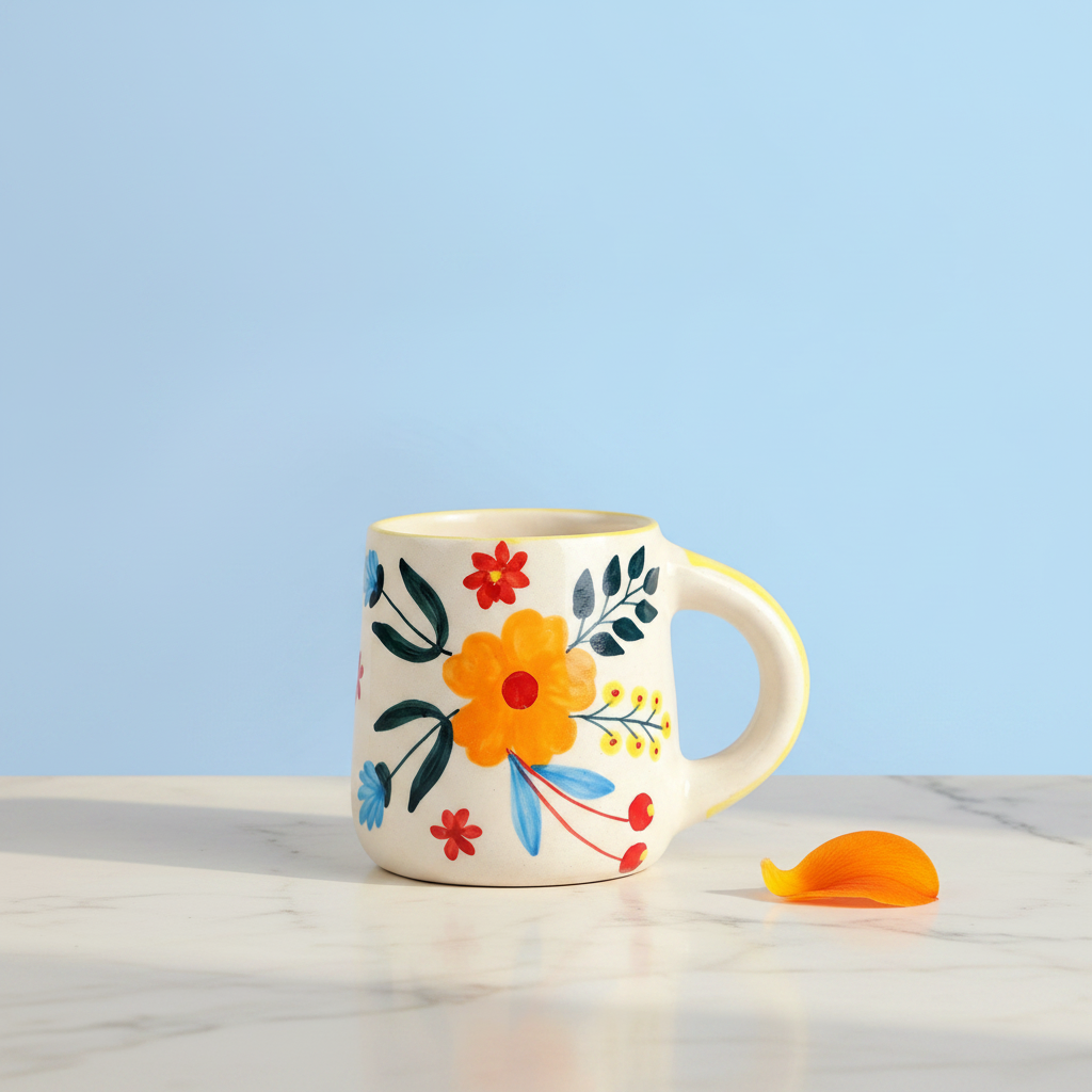 Floral Coffee Mug Editorial