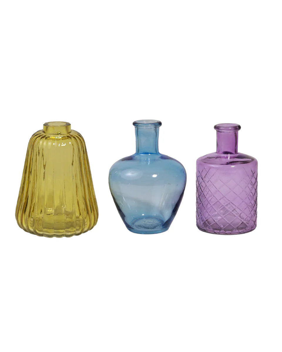 Bud Beauties - Set of 3 Glass Bud Vases
