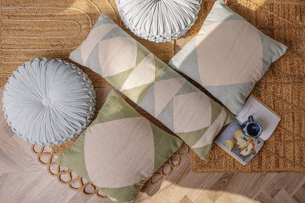 Diamond Accent Pillow, Sage inch | CUSHION COVER ONLY