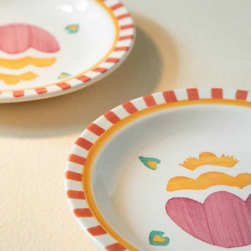 Gypsy Rose Wall Plate (Set Of 2) - 6x6x0.8 Inches