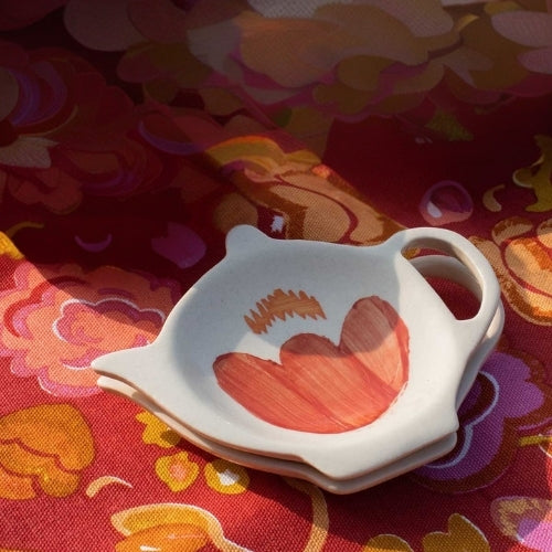 Gypsy Rose Orange Tea Set Thingy (Set Of 2) - 5x4x0.5 Inches