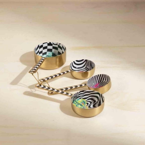 Magic Blooms Steel Measuring Cup Set 4x4x7.5 Inches